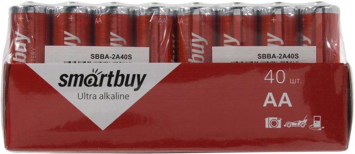 Батарея питания Smartbuy SBBA-2A40S Size"AA" 1.5V щелочной (alkaline) уп. 40 шт - фото 1 - id-p225091863