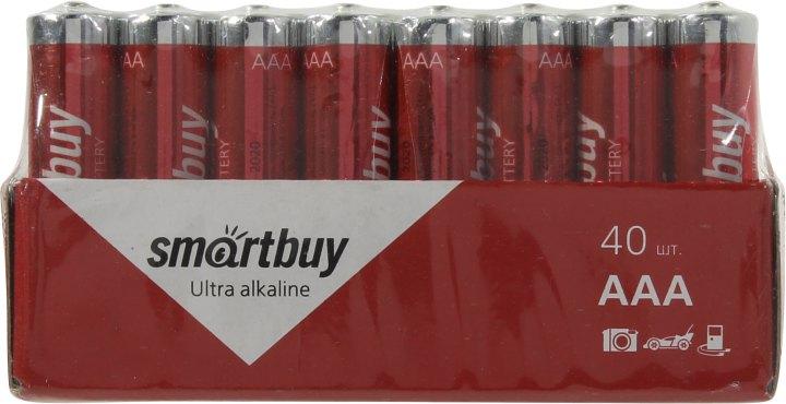 Батарея питания Smartbuy SBBA-3A40S Size"AAA" 1.5V щелочной (alkaline) уп. 40 шт - фото 1 - id-p225091864