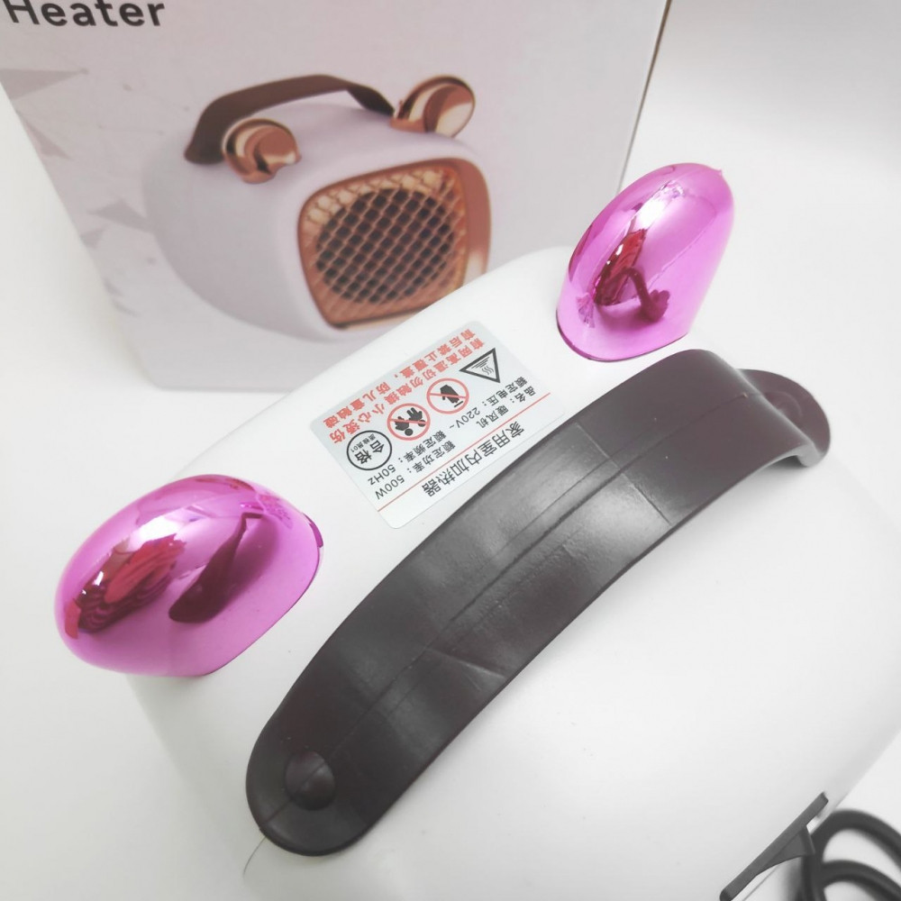 Миниобогреватель портативный с ушками Mini Heater Розовый - фото 2 - id-p221709046