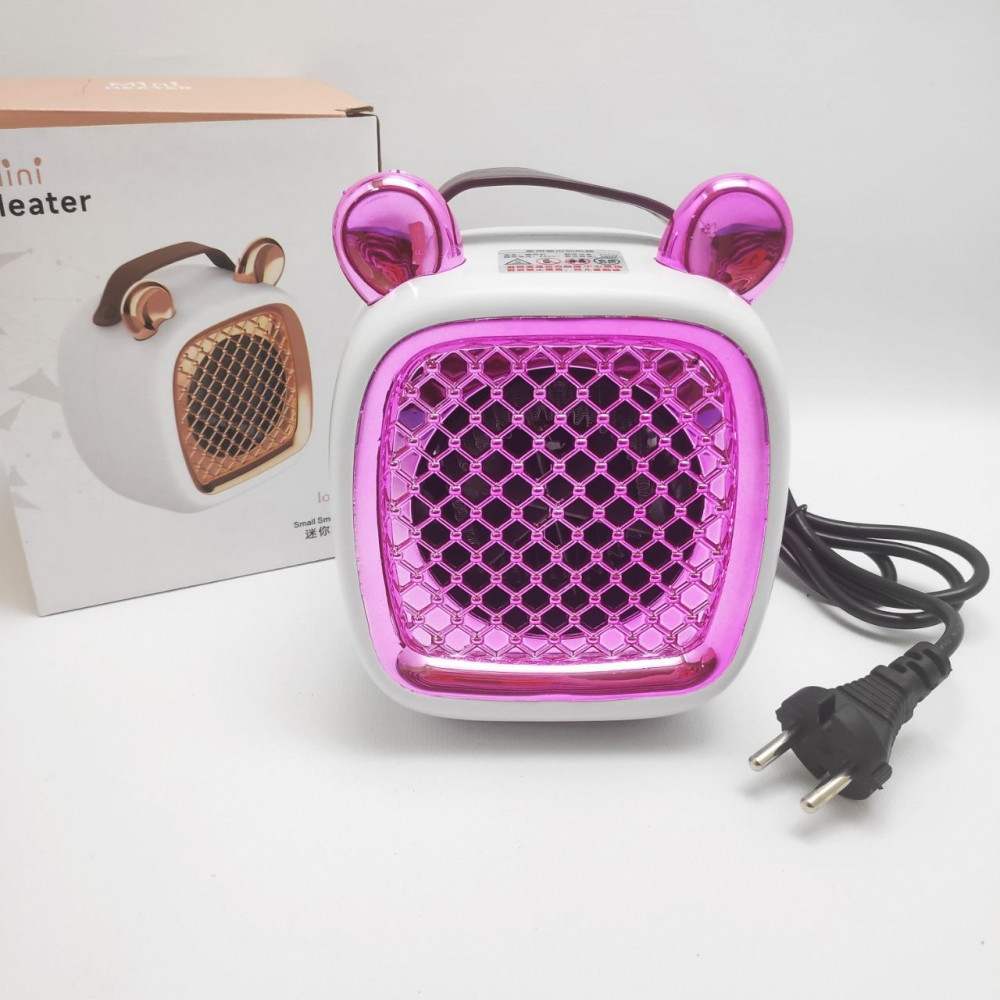 Миниобогреватель портативный с ушками Mini Heater Розовый - фото 5 - id-p221709046