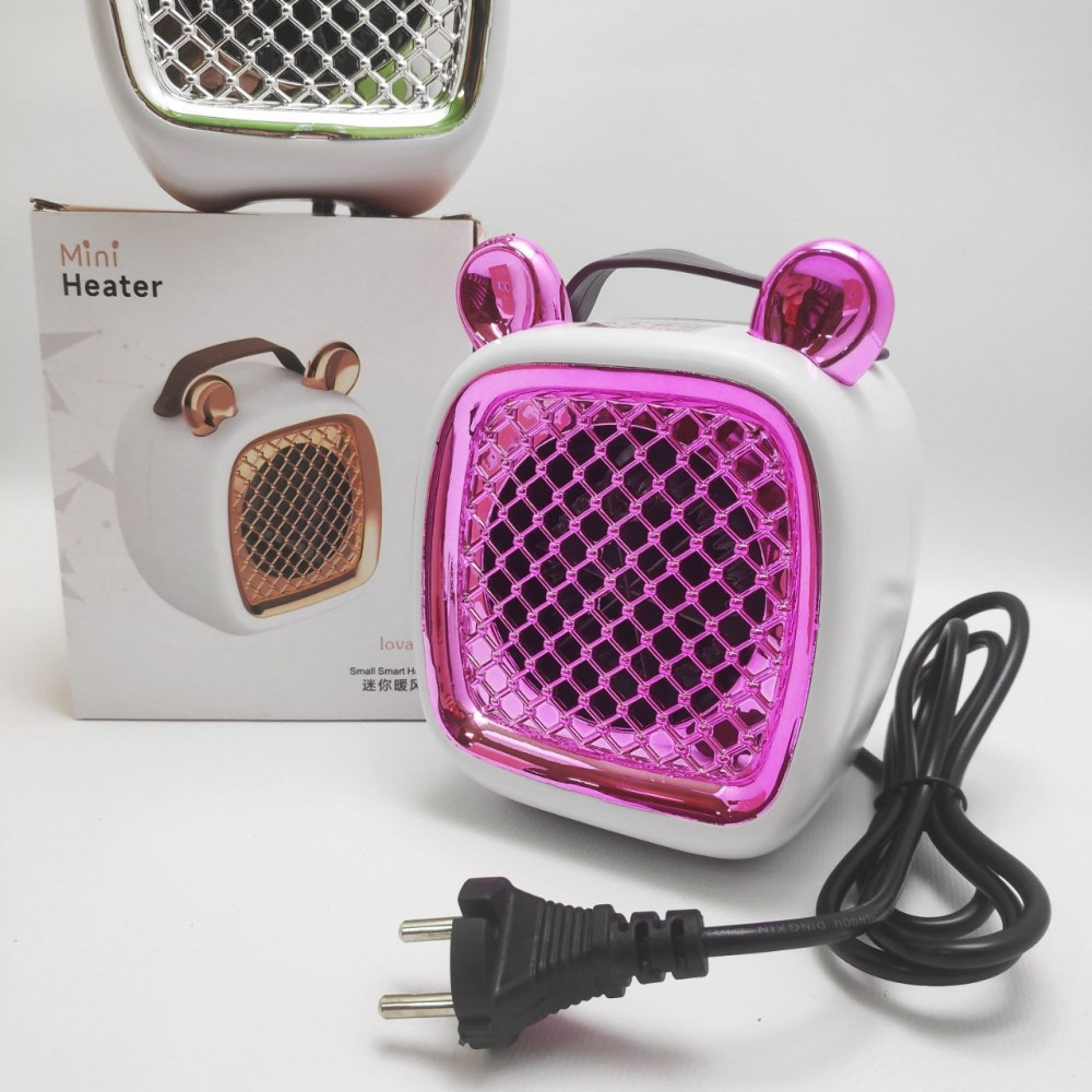 Миниобогреватель портативный с ушками Mini Heater Розовый - фото 8 - id-p221709046