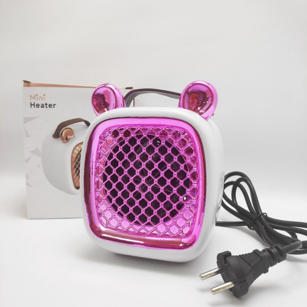 Миниобогреватель портативный с ушками Mini Heater Розовый - фото 10 - id-p221709046