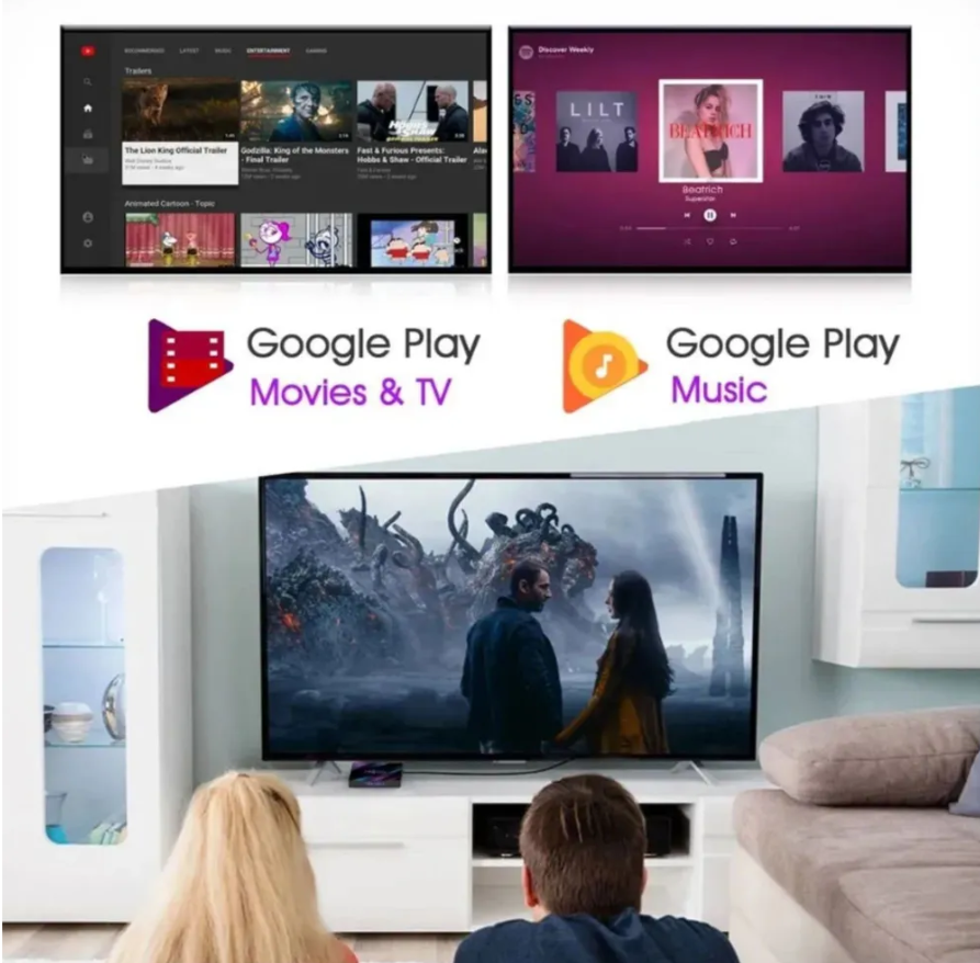 Телевизионная андроид приставка Smart TV H96 Max, Android 9, 4K UltraHD 2G/16Gb с пультом ДУ H96 Max - фото 2 - id-p204037743
