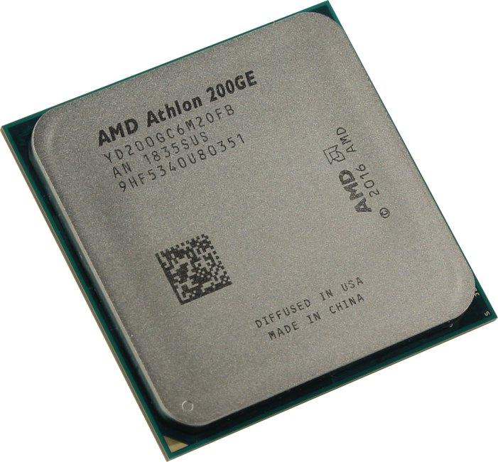 Процессор CPU AMD Athlon 200GE (YD200GC) 3.2 GHz/2core/1+4Mb/SVGA RADEON Vega 3/35W/Socket AM4 - фото 1 - id-p225092008