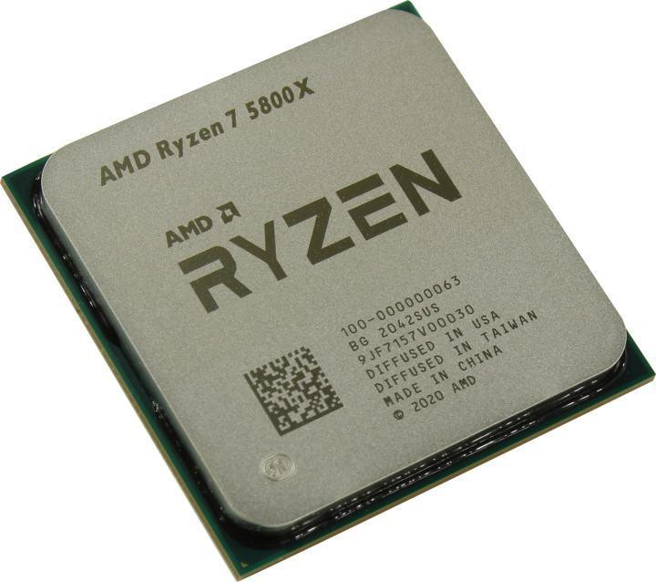 Процессор CPU AMD Ryzen 7 5800X (100-000000063) 3.8 GHz/8core/4+32Mb/105W Socket AM4 - фото 1 - id-p225092009