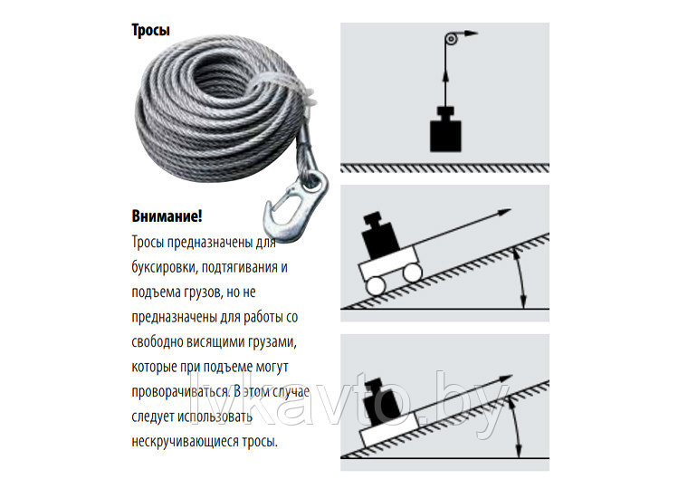 Трос для лебедки AL-KO 500, COMPACT 450/450А и PLUS 501/501А - фото 2 - id-p225095464