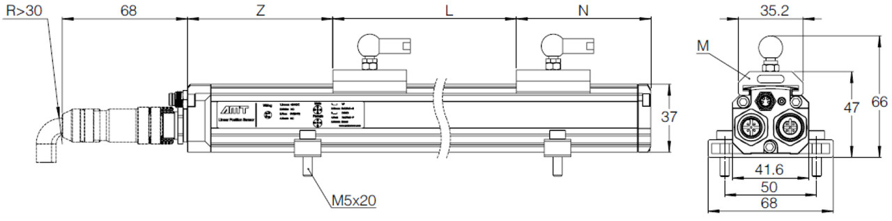 Магнитострикционные датчики линейных перемещений AMT Linear Position Sensor серии KS Profibus-DP - фото 2 - id-p225096096