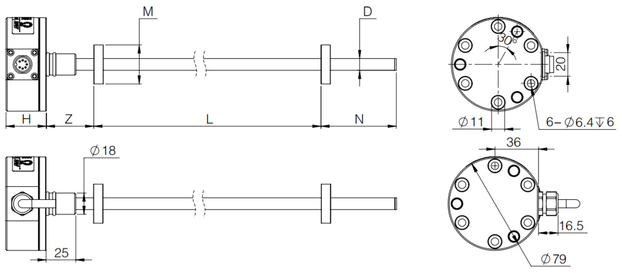 Магнитострикционные датчики линейных перемещений AMT Linear Position Sensor серии GB SSI - фото 6 - id-p225102318