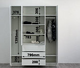 Распашной шкаф Шкаф Мори МШ 1600.1 (1,6м.), фото 4
