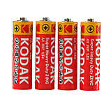 Батарейка солевая Kodak Extra Heavy Duty, AA, R6-4BL, 1.5В, блистер, 4 шт., фото 2