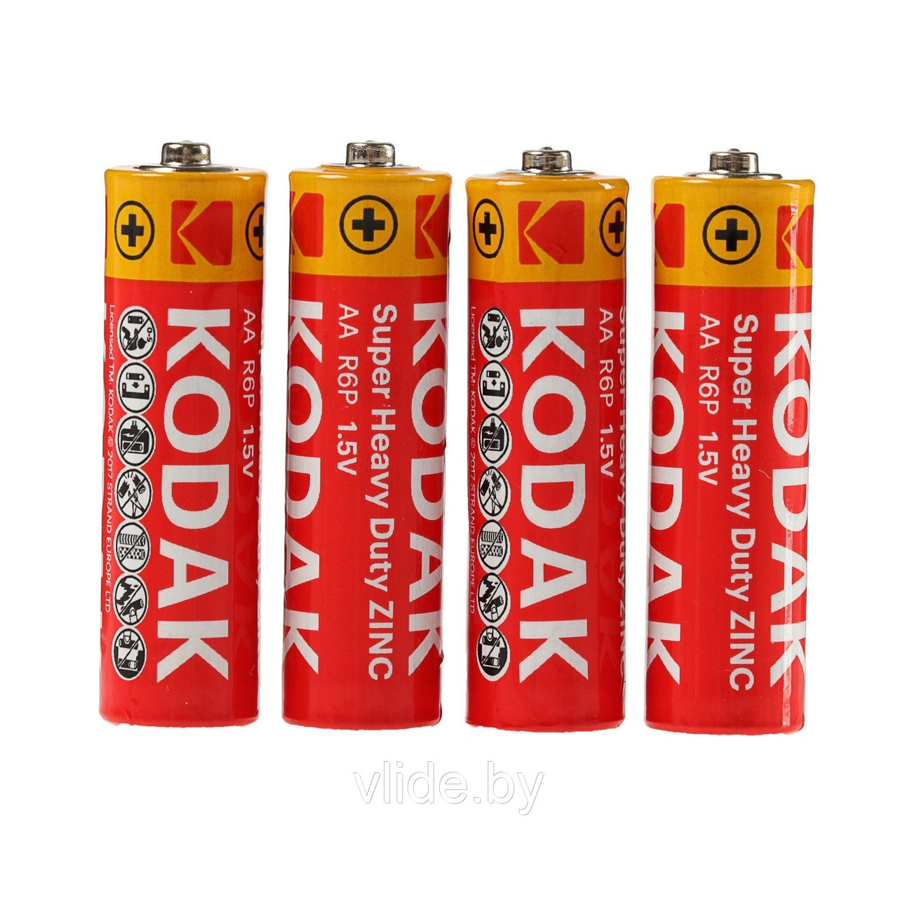 Батарейка солевая Kodak Extra Heavy Duty, AA, R6-4BL, 1.5В, блистер, 4 шт. - фото 2 - id-p225102490