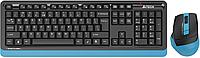 Клавиатура + мышь A4Tech Fstyler FG1035 клав:черный/синий мышь:черный/синий USB беспроводная Multimedia