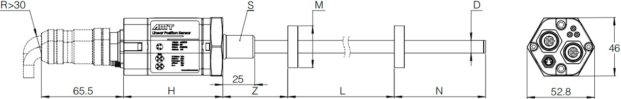 Магнитострикционные датчики линейных перемещений AMT Linear Position Sensor серии KH EtherCAT - фото 2 - id-p225104340