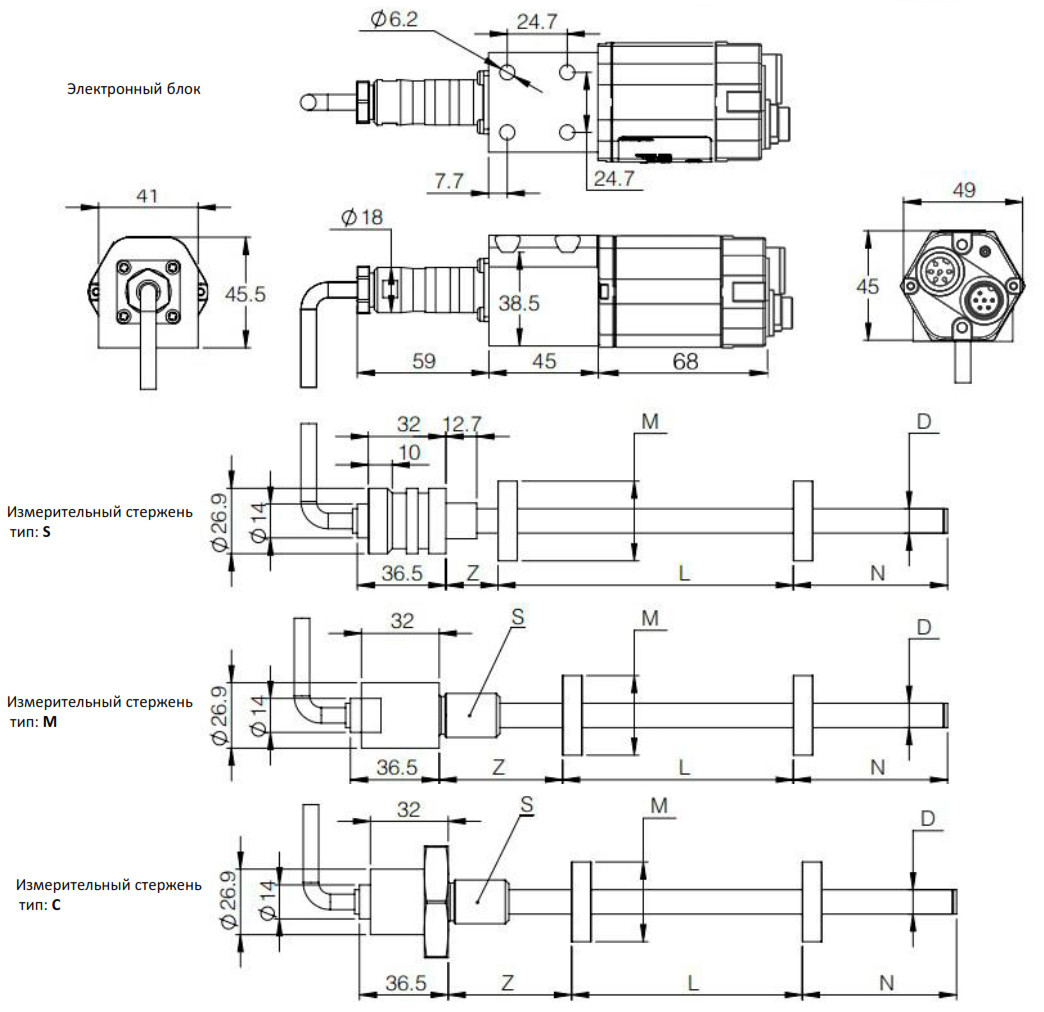 Магнитострикционные датчики линейных перемещений AMT Linear Position Sensor серии KD Profibus-DP - фото 3 - id-p225104371