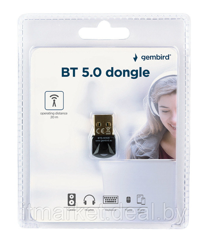 Адаптер Bluetooth Gembird BTD-MINI6 - фото 6 - id-p225105422
