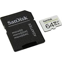 Карта памяти SanDisk SDSQQNR-064G-GN6IA microSDXC Memory Card 64Gb UHS-I U3 V30 + microSD-- SD Adapter