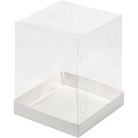 Коробка Белая с прозрачным верхом 15*15*20 см