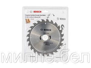 Диск пильный 190х30 мм 24 зуб. по дереву ECO WOOD BOSCH ( твердоспл. зуб)