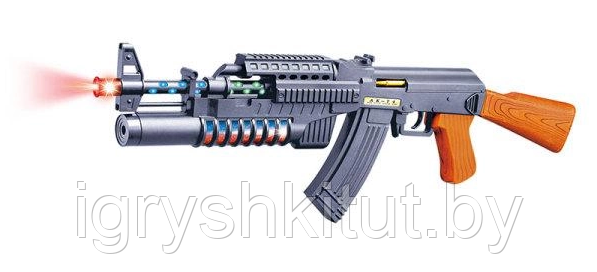 Игрушечный автомат AK-74 со световыми и звуковыми эффектамии