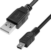 Greenconnect Кабель 1.0m USB 2.0, AM/mini 5P, черный, 28/28 AWG, экран, армированный, морозостойкий,