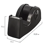Диспенсер для клейкой ленты BRAUBERG настольный, утяжеленный, средний, черный, 11,8х5х5 см, фото 8