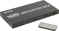 Разветвитель Orient HSP0208H 4K HDMI Switch/Splitter (2in - 8out ver1.4b ПДУ) + б.п.