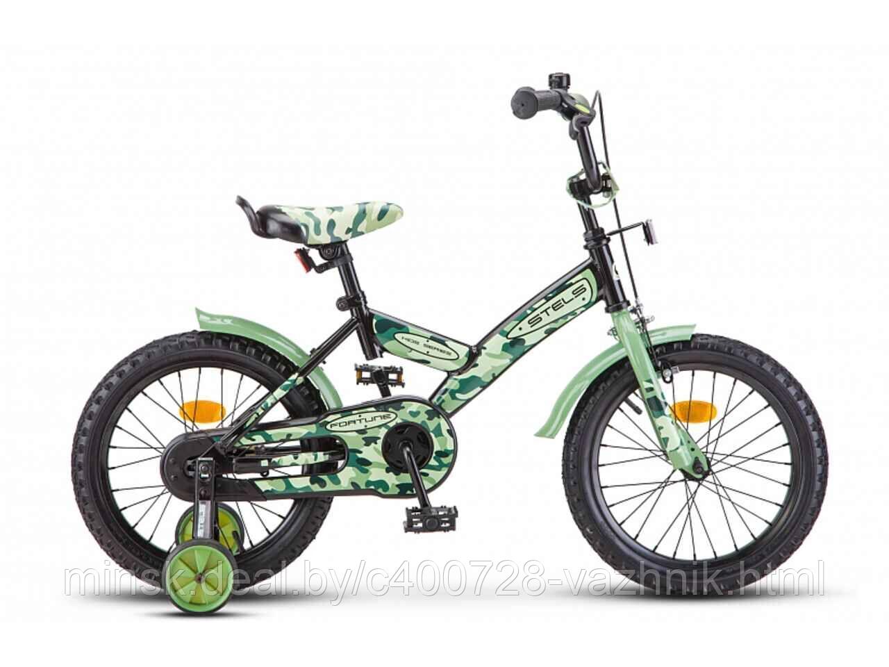 Детский велосипед Stels Fortune 16 V010 (хаки) 2024 - фото 1 - id-p225108934