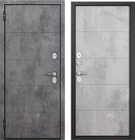 Входная дверь Mastino F3 Family Eco PP черный муар металлик/бетон темный/бетон серый