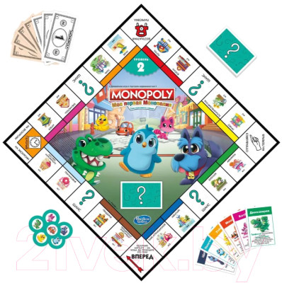 Настольная игра Hasbro Монополия Джуниор 2 в 1 / F4436121 - фото 5 - id-p225110836