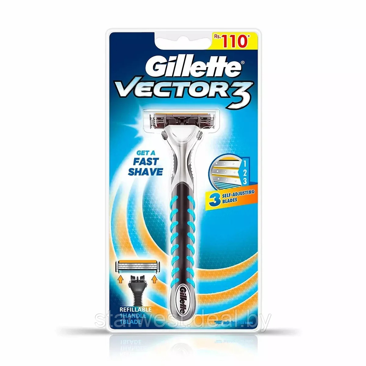 Gillette Vector 3 / Sensor 3 с 1 кассетой Бритва / Станок для бритья мужской - фото 2 - id-p225111391