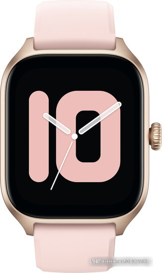Умные часы Amazfit GTS 4 (золотистый, с розовым ремешком из фторэластомера) - фото 2 - id-p225112445