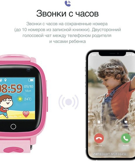 Детские умные часы Prolike PLSW11PN (розовый) - фото 5 - id-p225112448