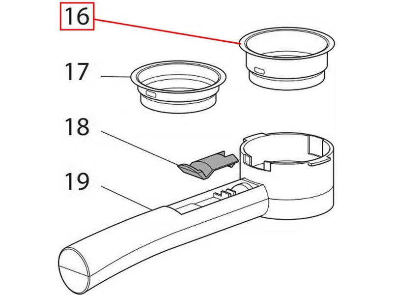 Фильтр-сито на две порции (чашки) для кофеварки DeLonghi 7313286069 - фото 6 - id-p35829266