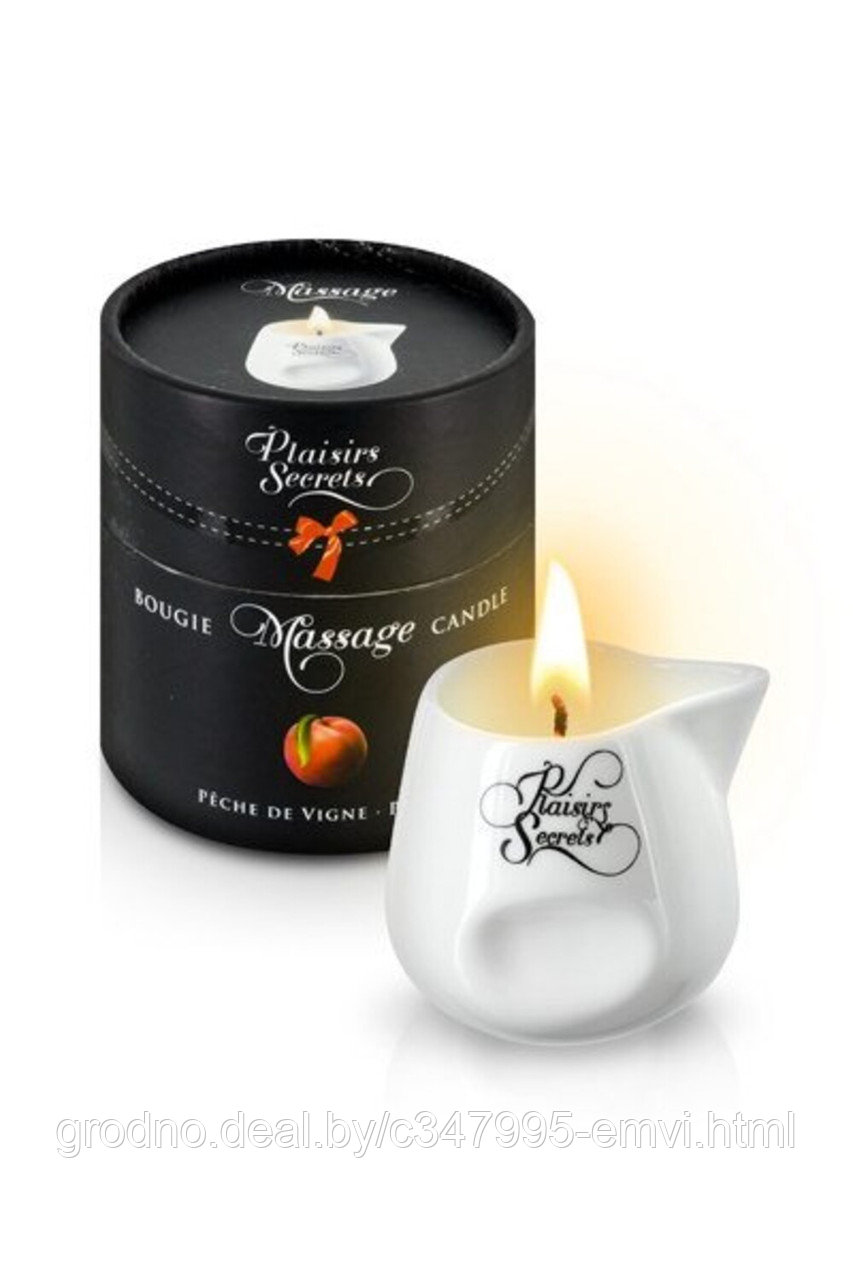 MASSAGE CANDLE PEACH 80ML Свеча с массажным маслом 80 мл - фото 1 - id-p225116512