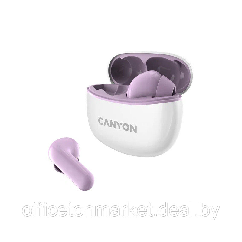 Наушники беспроводные "CANYON CNS-TWS5PU", бело-розовый - фото 3 - id-p222841725