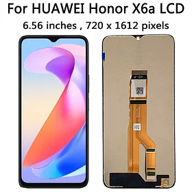 Дисплей (экран) для Huawei Honor X6a c тачскрином, черный