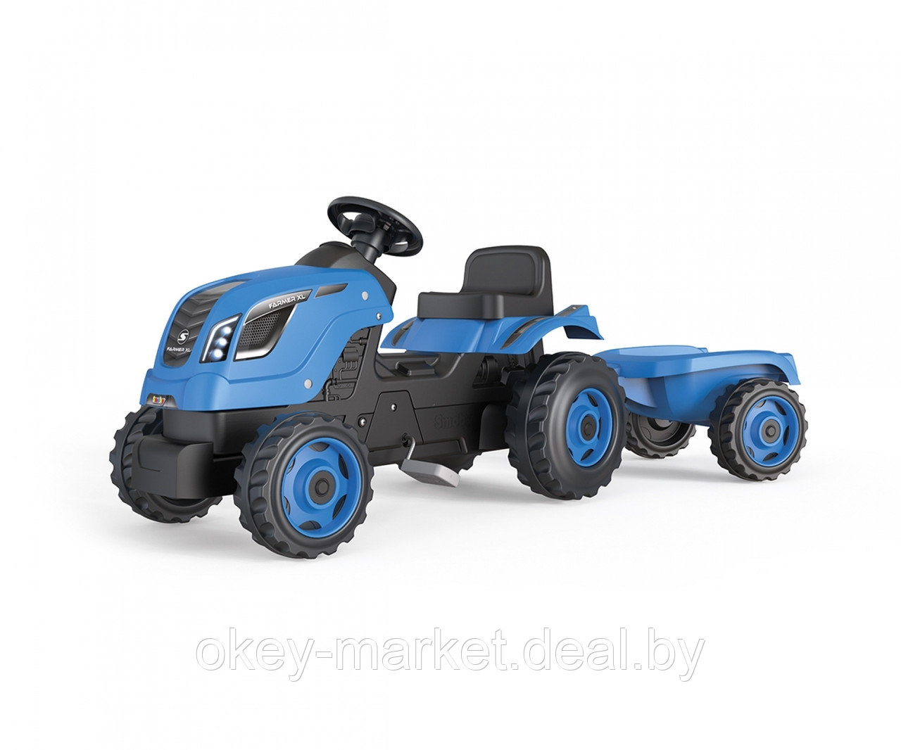 Детский педальный трактор Smoby Farmer XL 710129 - фото 6 - id-p203109084