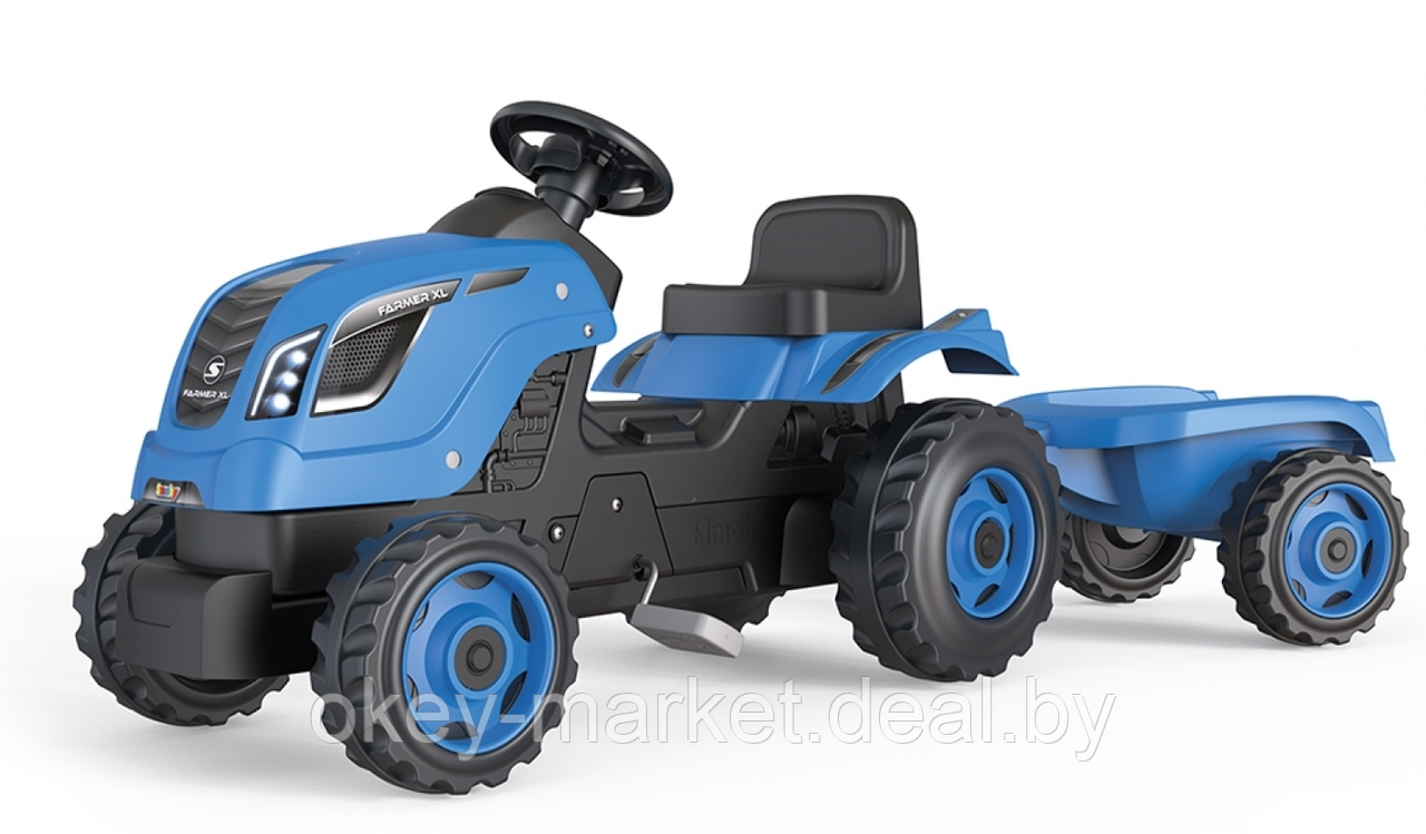 Детский педальный трактор Smoby Farmer XL 710129 - фото 9 - id-p203109084