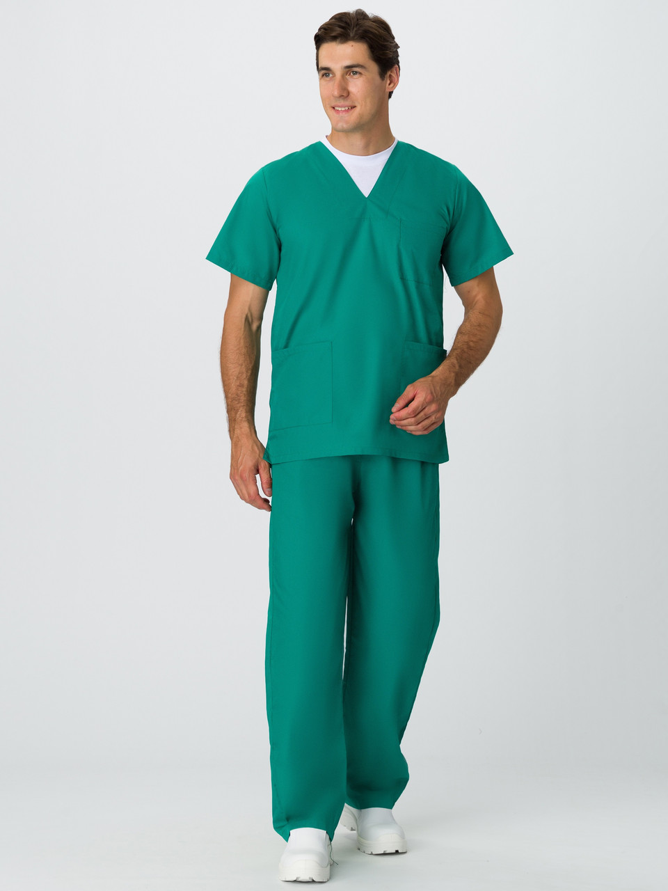 Костюм мужской хирурга (тк.ТиСи), т.зеленый - фото 1 - id-p225122158