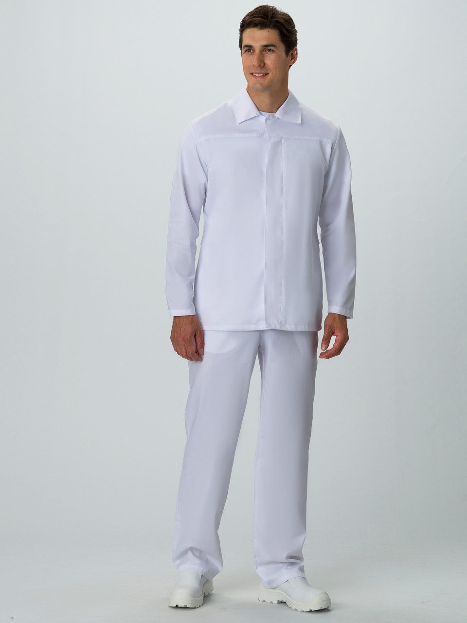 Куртка мужская ХАССП-Премиум (тк.Оптима,160), белый - фото 1 - id-p225122343