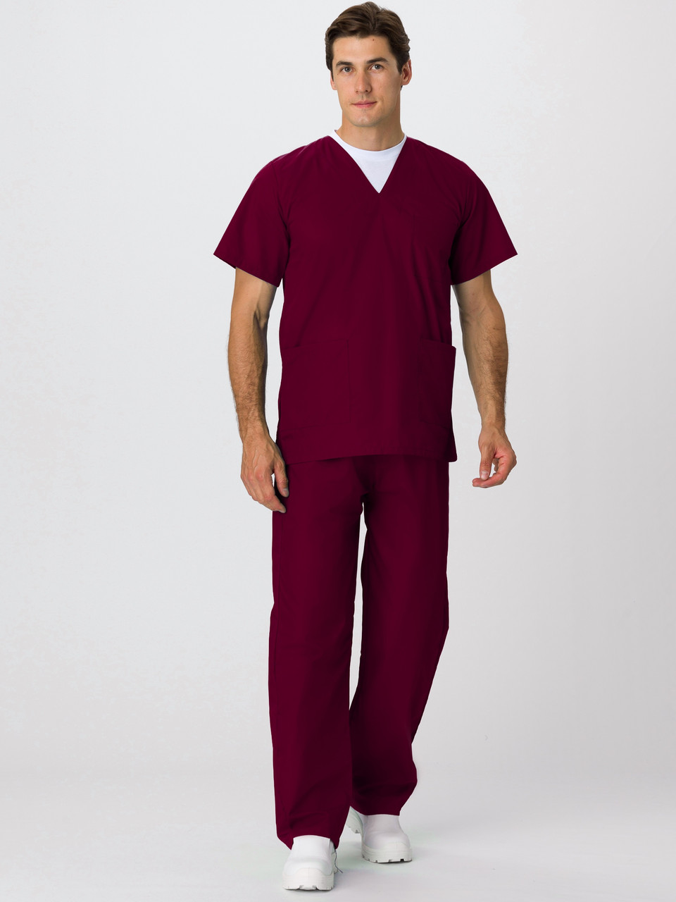Костюм универсальный хирурга (тк.Панацея,160), бордовый - фото 1 - id-p225122372