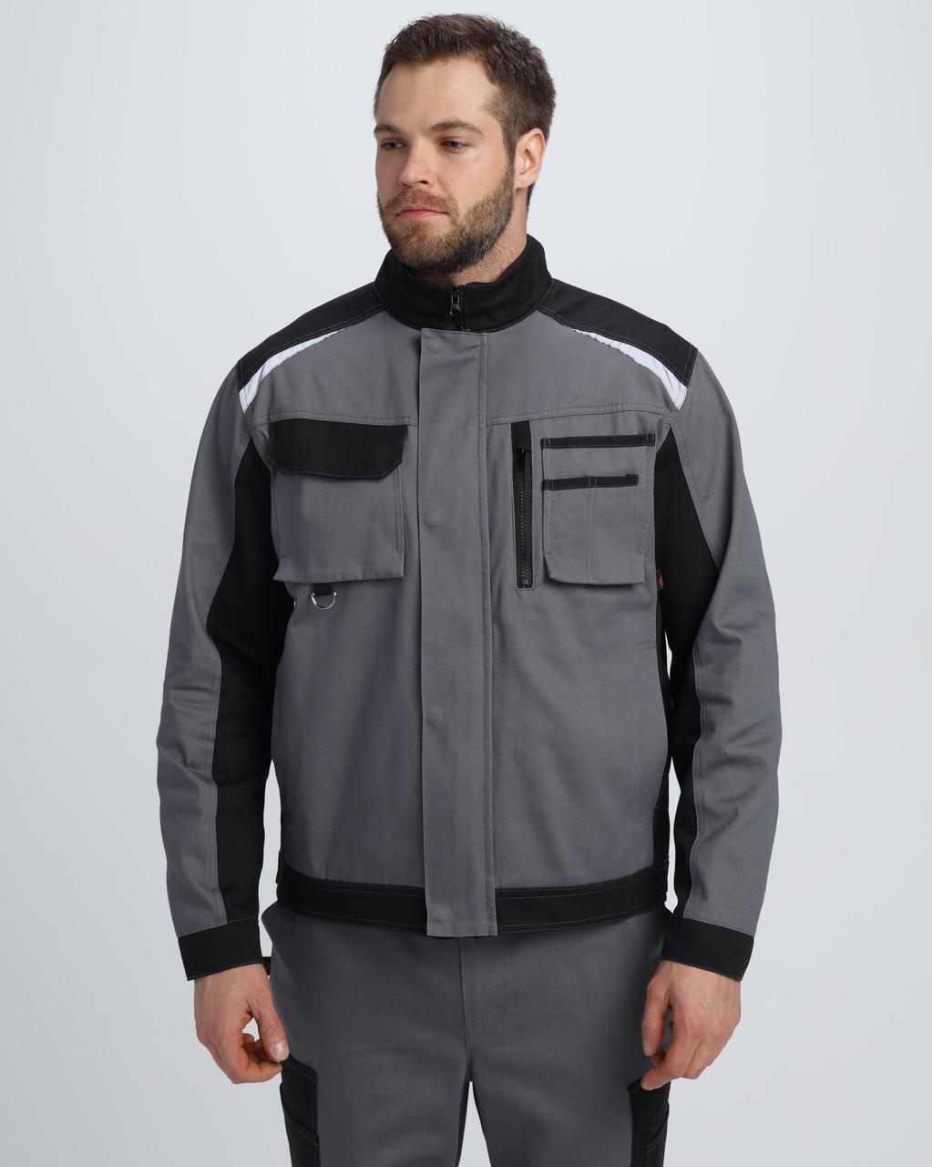 Куртка Милан CH (тк.Смесовая,260), т.серый/черный - фото 1 - id-p225122422