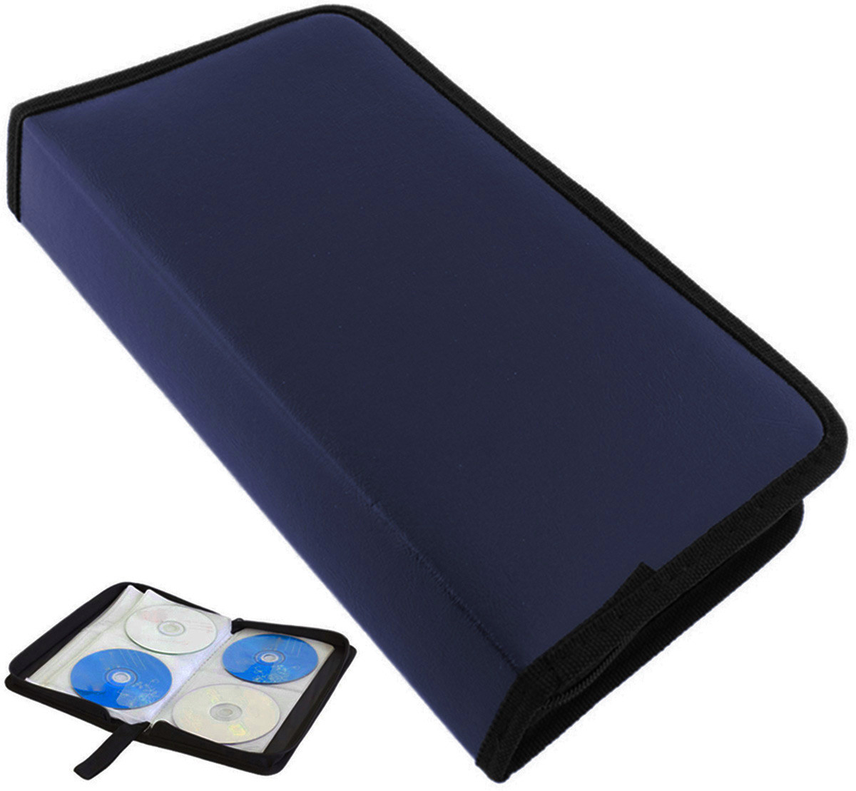 Сумка футляр для хранения дисков SiPL 80 слотов CD/DVD синий SIPL - фото 1 - id-p225123936