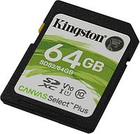 Карта памяти Kingston SDS2/64GB SDXC Memory Card 64Gb V10 UHS-I U1