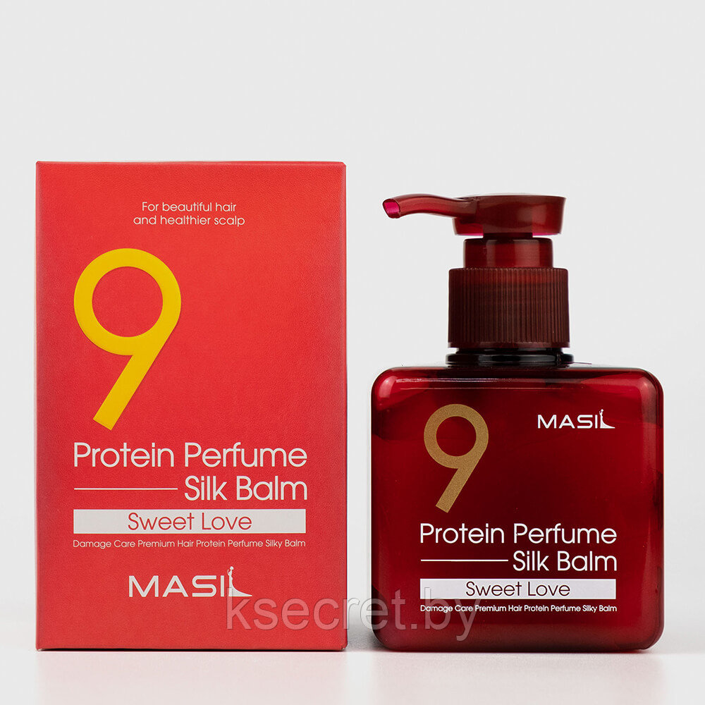 Несмываемый протеиновый бальзам для волос Masil 9 Protein Perfume Silk Balm Sweet Love 180 мл - фото 2 - id-p225124354