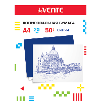 Копировальная бумага "deVENTE" A4 50 л, 20 г/м2, в картонной папке, синяя, арт. 2041300