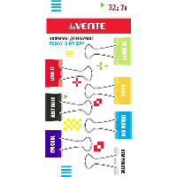 Зажимы для бумаг "deVENTE. Today is my day" металлический (32 мм)цветной ассорти, 7 шт на картонном блистере,