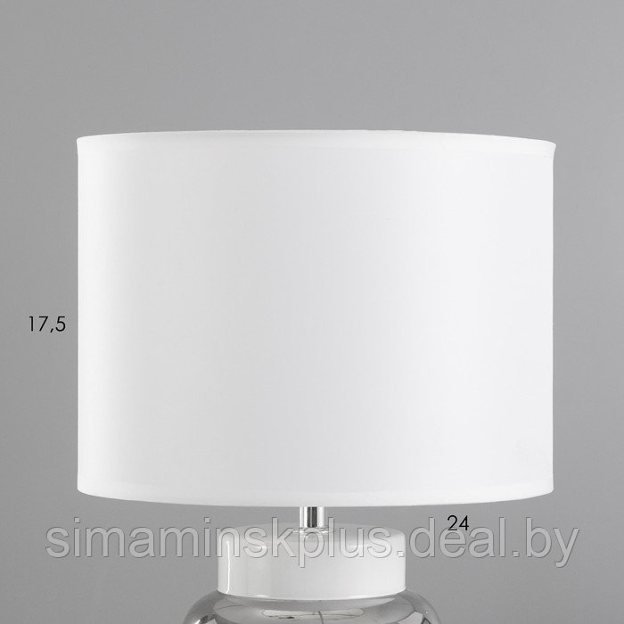 Настольная лампа "Ленди" Е27 40Вт бело-хромовый 25х25х46,5 см RISALUX - фото 4 - id-p225125156