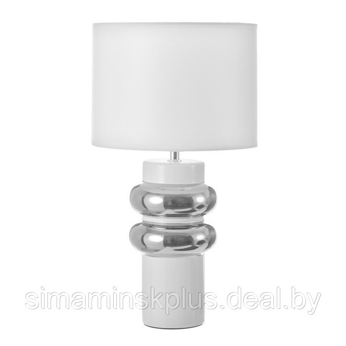 Настольная лампа "Ленди" Е27 40Вт бело-хромовый 25х25х46,5 см RISALUX - фото 6 - id-p225125156