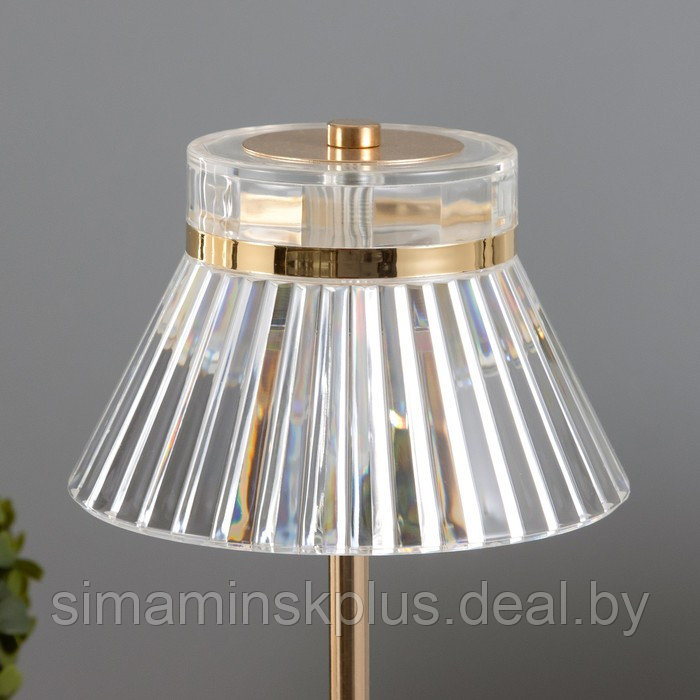Настольная лампа сенсорная "Бианка" LED 10Вт АКБ золото 15х15х33 см - фото 6 - id-p225125161